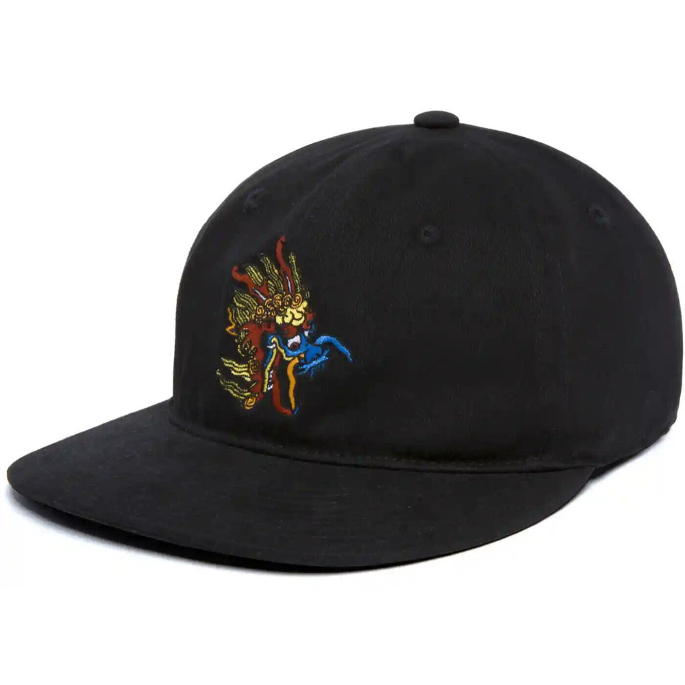 Primitive Skateboarding Men's Legend Dragon Embroidered Strapback Black Hat Cap